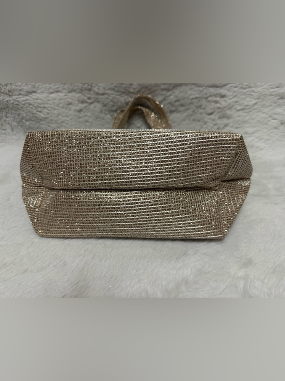 Dior Gold Metallic Straw Tote Bag with Logo Accent- GWP - Picture 3 of 12